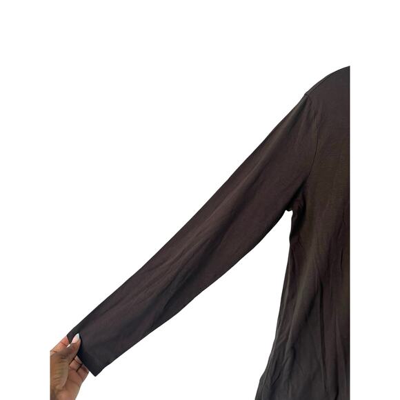 Athleta Outbound Top Black Basic Long Sleeve Classic Crewneck Shirt Medium - Picture 5 of 10